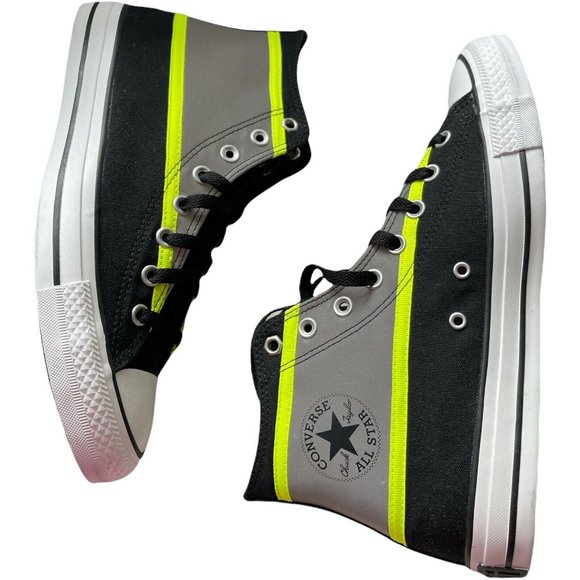 UNISEX SNEAKERS M6.5 W8.5 Converse SHOE Hi-Vis Chuck Taylor All Star Black Lemon